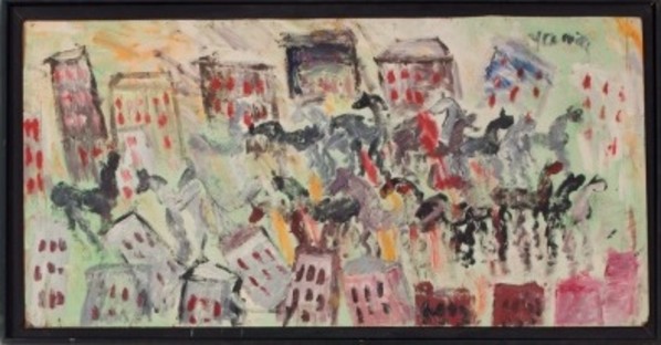 Horses in Overtown, 1989 by Purvis Young