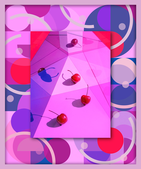Cherries in Flamboyant Fuchsia Violet by JP Terlizzi, Image 1.