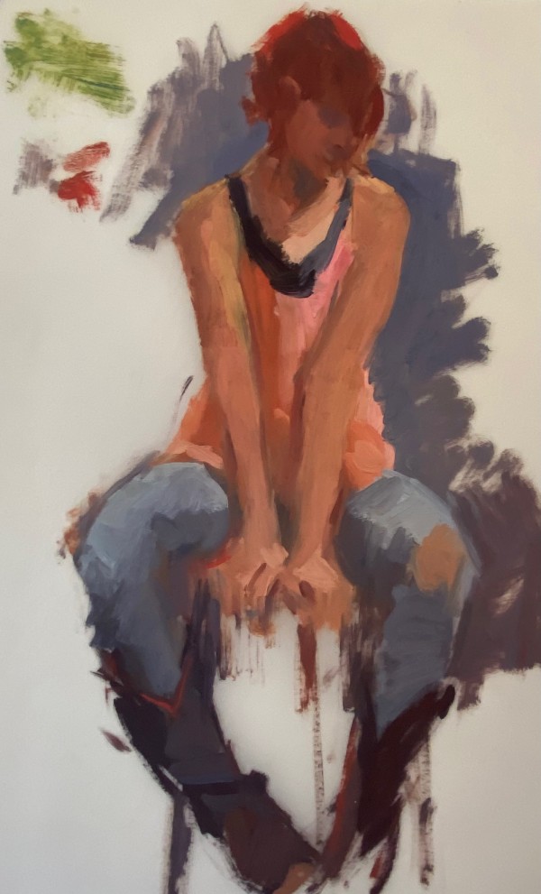 Seated Model in Jeans by Katie Dobson Cundiff