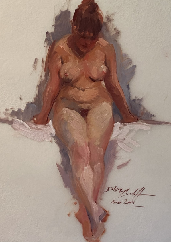 Female Nude After Zorn by Katie Dobson Cundiff