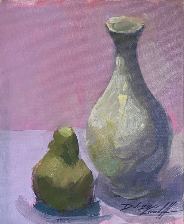 Pear and Vase by Katie Dobson Cundiff