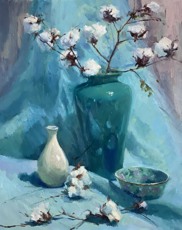Still Life with Cotton by Katie Dobson Cundiff
