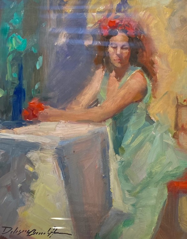 Girl in Green Dress by Katie Dobson Cundiff