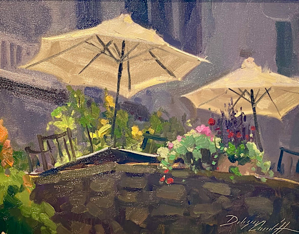Umbrellas on the Veranda by Katie Dobson Cundiff, Image 1.