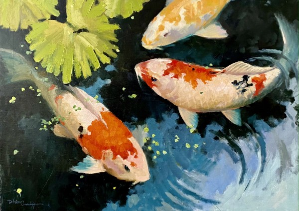 Koi and Lily Pads by Katie Dobson Cundiff
