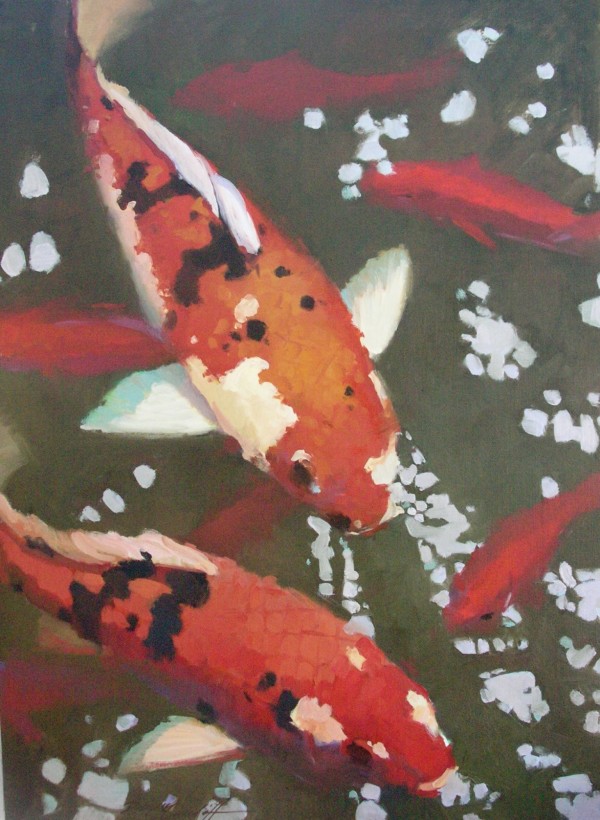 Koi Melody in Red by Katie Dobson Cundiff