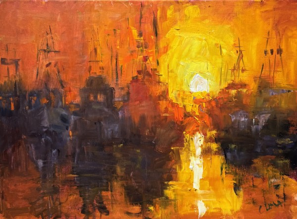 Sunset at the Marina by Claudia Lima