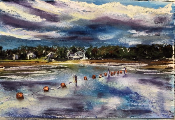 The_Bouys_at_The_Landing_9x6_pastel_on_sanded_paper by G. Matthew Dixon