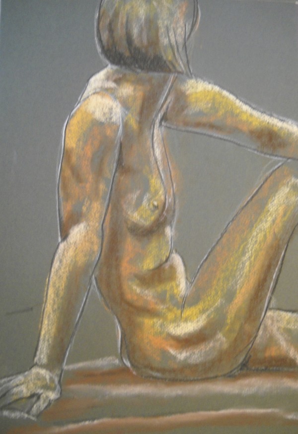 Female nude from the side by John Vernon Nelson