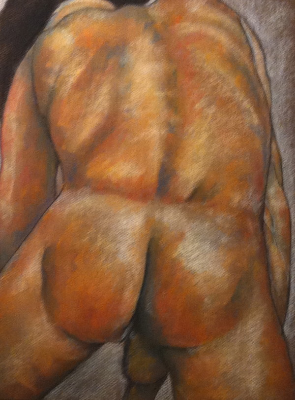 The Back Side of a Male Nude by John Vernon Nelson