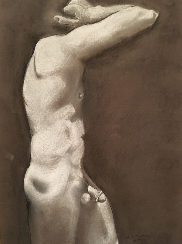 Side view of male nude by John Vernon Nelson