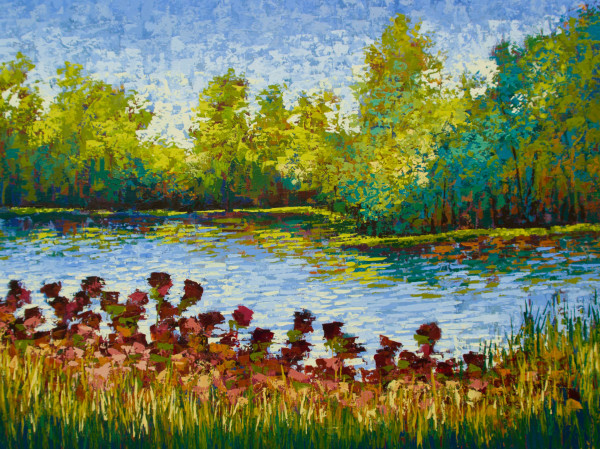 Flowers on the Water by Karin Neuvirth