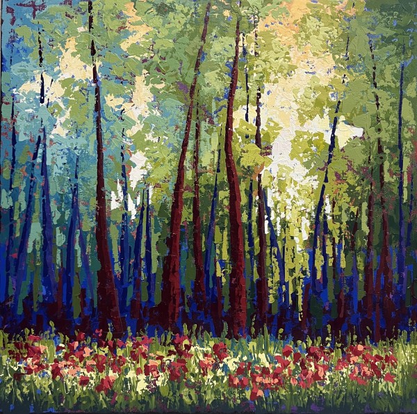Poppies by the Woods by Karin Neuvirth