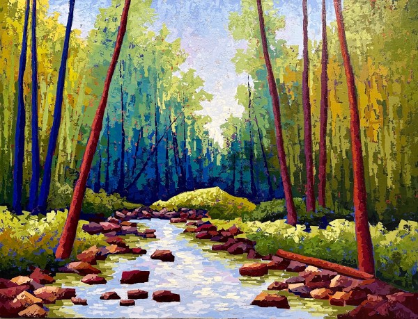 Vibrant Mountain Creek by Karin Neuvirth