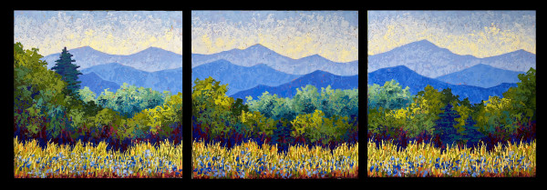 Mountain View Triptych by Karin Neuvirth