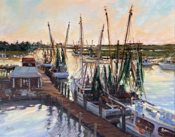 Golden Hour On Shem Creek by Tammy Medlin