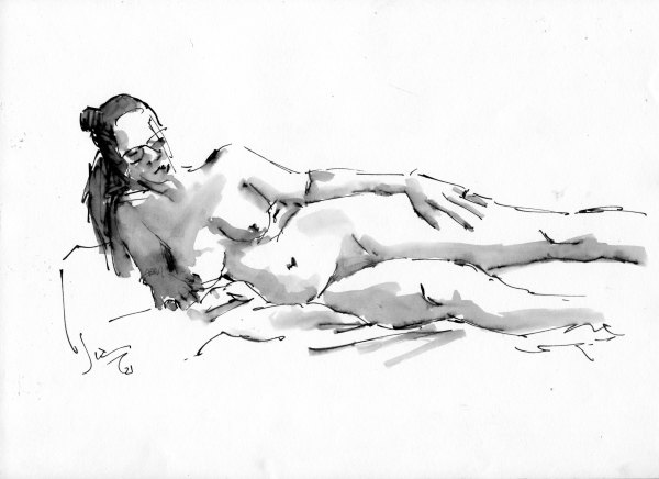 Reclined Nude by Sean Henry
