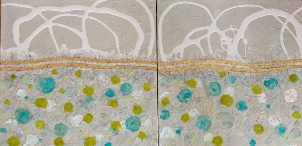Ripples at Paradise Cove - Diptych by Carolyn Kramer