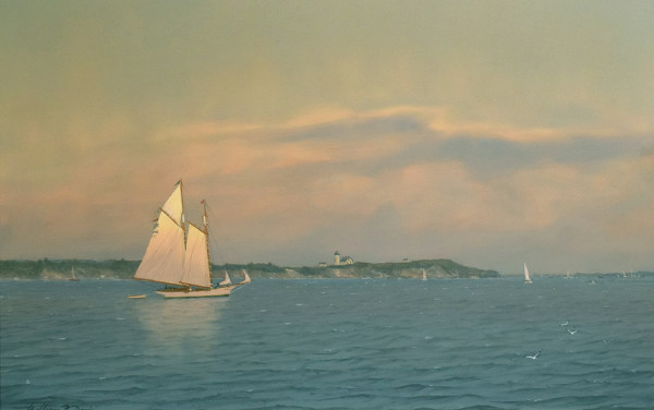 Summer Sail off Cape Poge by William R Davis