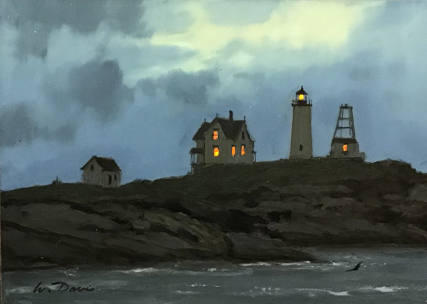 Cape Neddick Light circa 1910 by William R Davis