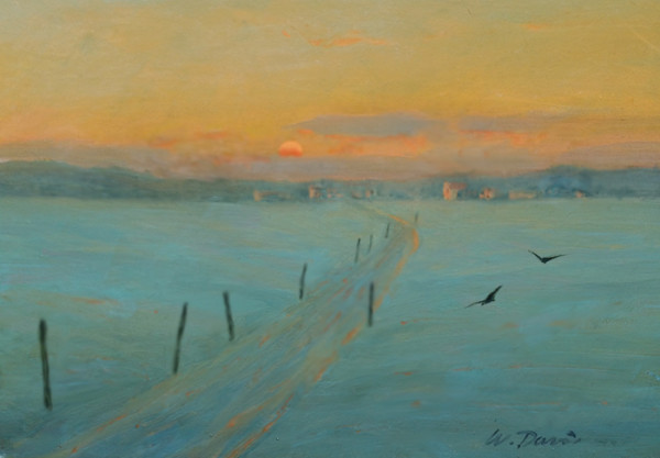Winter Sunset Impressions by William R Davis