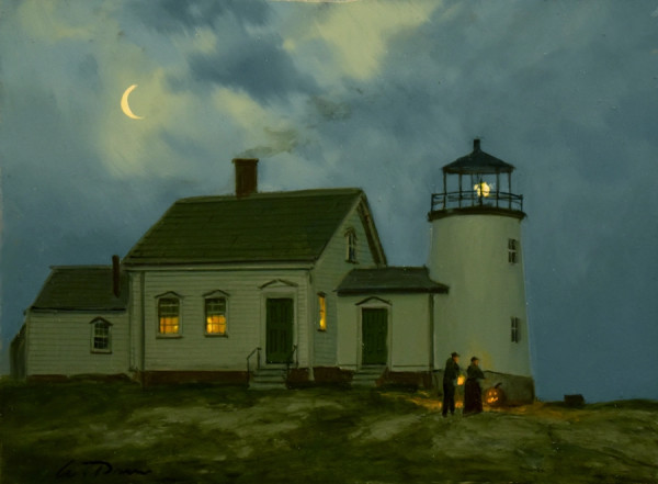 Pumpkin Island Lighthouse circa 1860  Maine