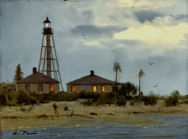 After a Storm, Sanibel Island Light circa 1890's by William R Davis