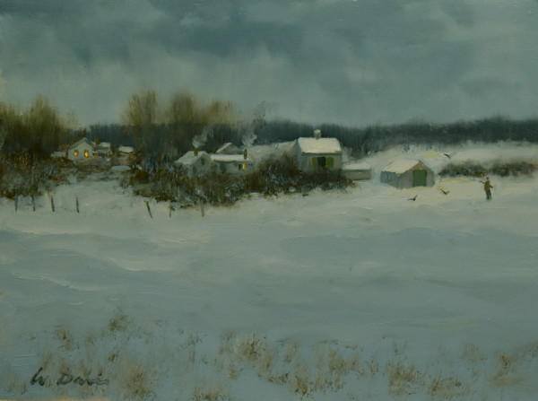 Winter Afternoon on the Farm by William R Davis