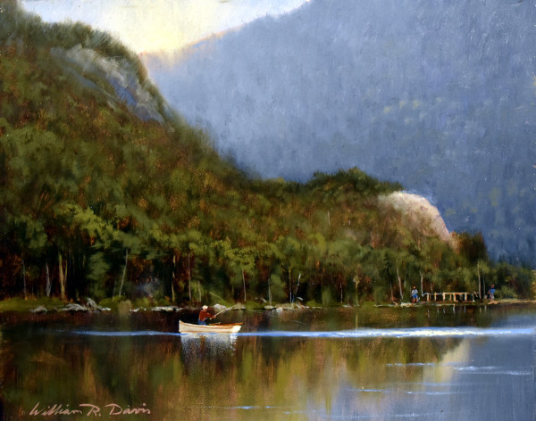 Fishing Saco Lake, Crawford Notch, NH by William R Davis