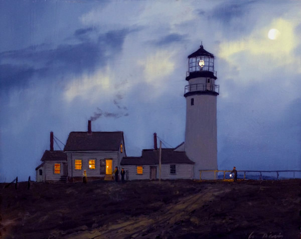 Stormy Evening at Highland Light by William R Davis