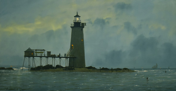 Rams Island Ledge Light, Portland, Maine by William R Davis