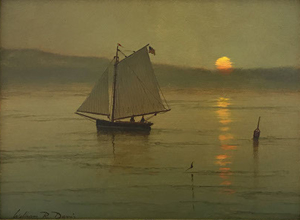 Becalmed at Sunset by William R Davis