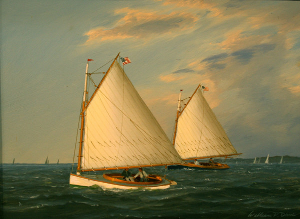 Catboats Racing by William R Davis
