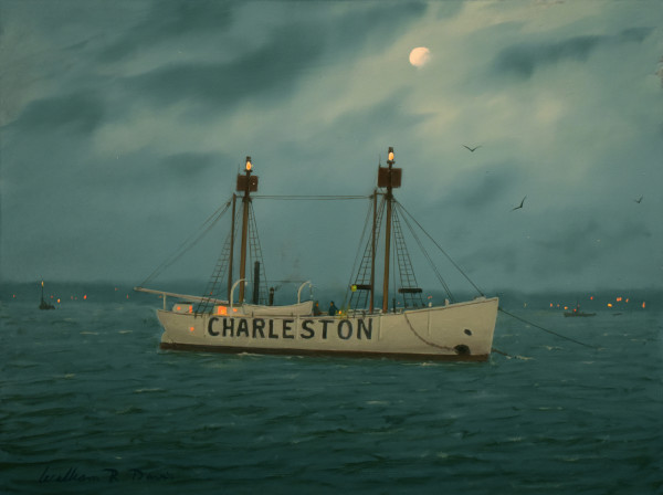 Lightship Charleston circa 1910 by William R Davis