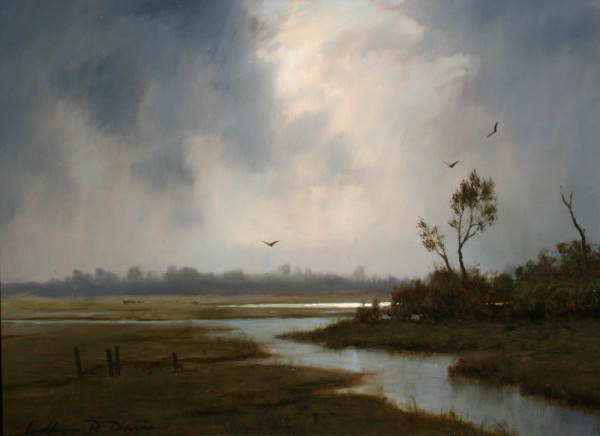 Gray Sky over the Marsh by William R Davis