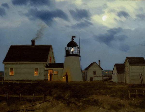 Hyannis Light, Cape Cod, MA circa 1860 by William R Davis
