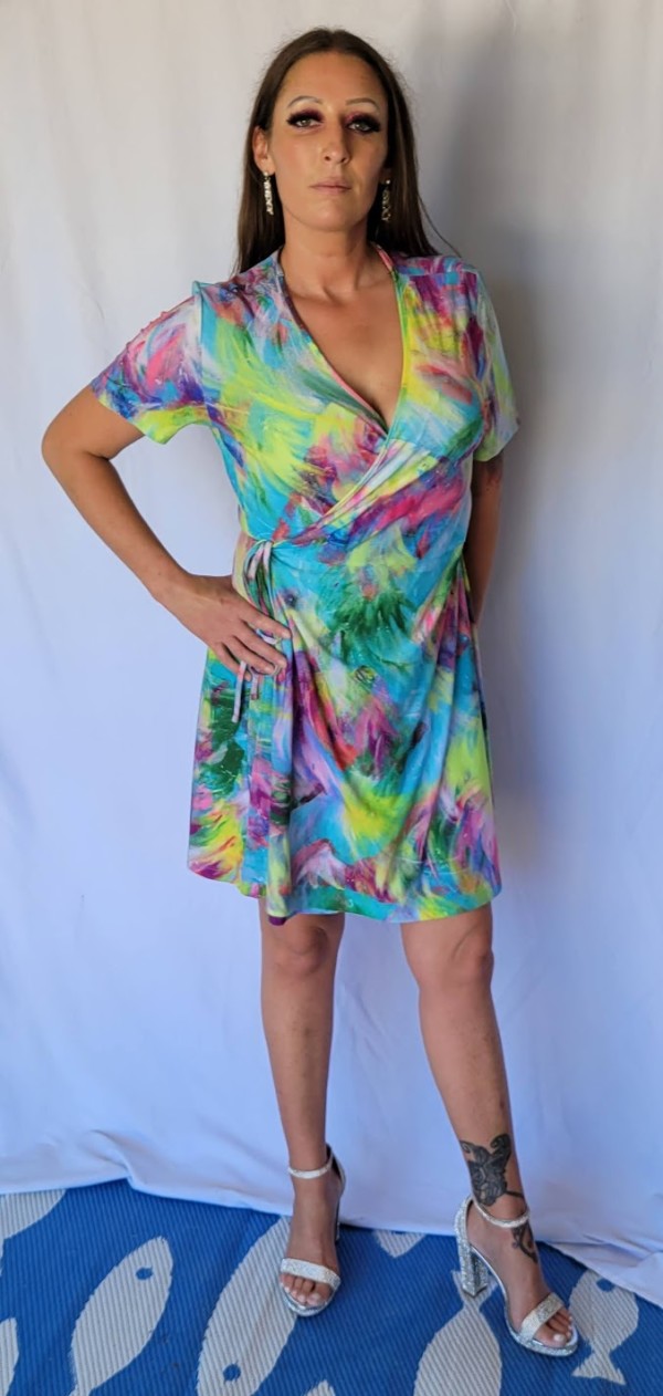LEA WRAP DRESS - WINDY by Barbara J Zipperer