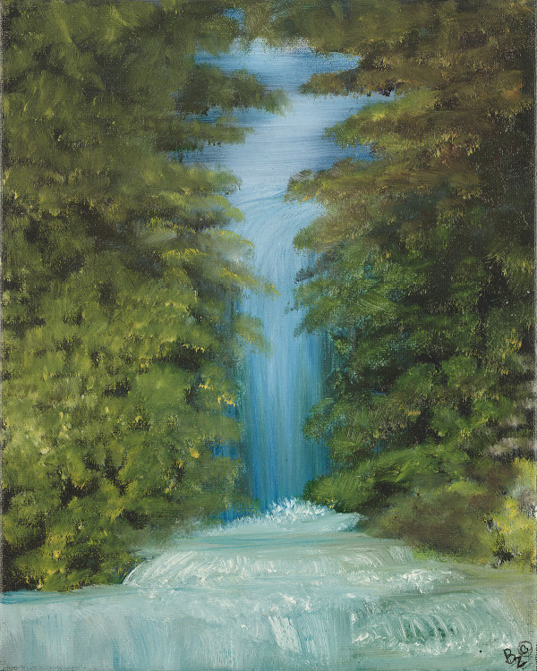 Graceful Waterfall SM by Barbara J Zipperer