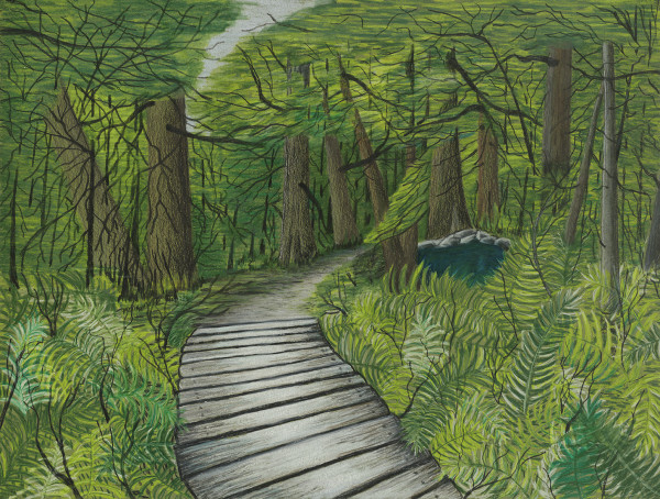 Wooded Path by Barbara J Zipperer