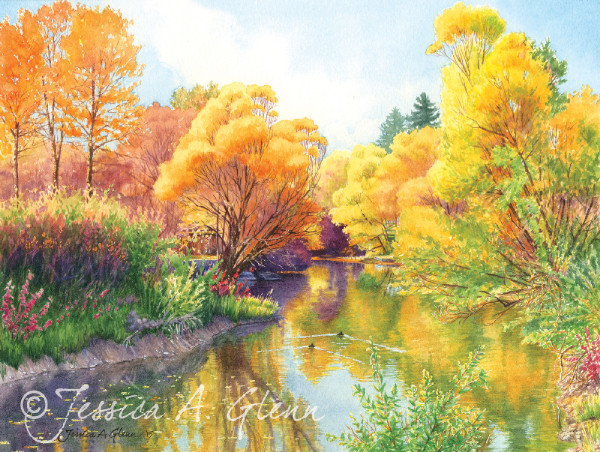 Whitefish River Autumn by Jessica Glenn