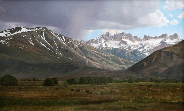 In the Shadow of Sawtooth Ridge by John Whytock - Oak Rose Studio