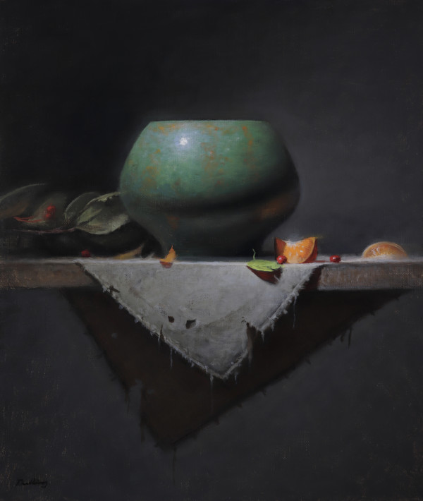 Orange on Linen by Jeremy Goodding