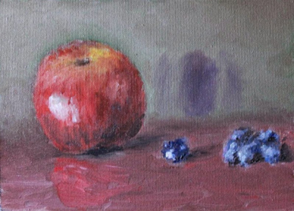Apple and Blueberries by Ari Constancio