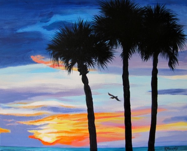 Sunrise Palms by Kerry Marquis