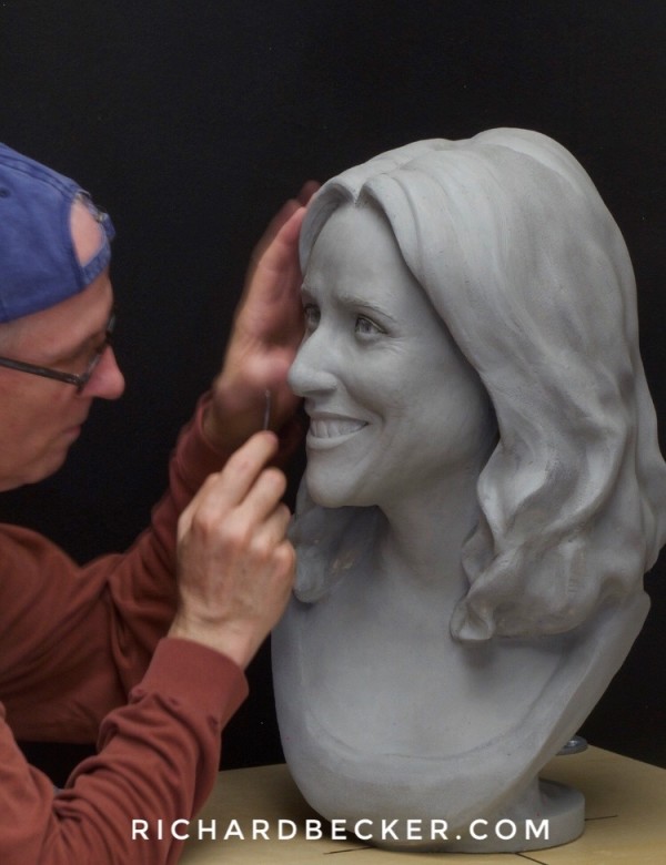 Julia Louis-Dreyfus Bust for the Television Hall of Fame by Richard Becker