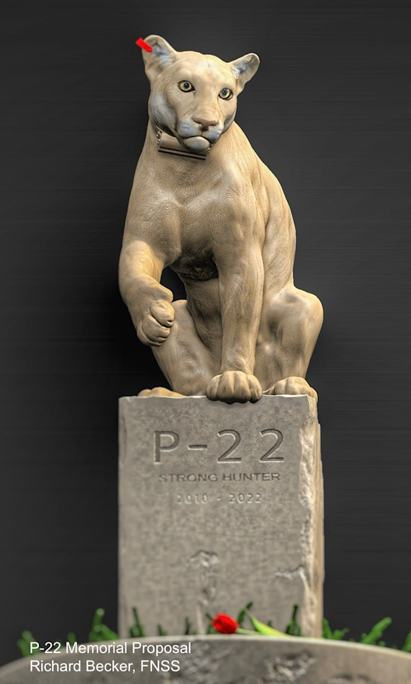 P-22 Mountain Lion (custom cast, seeking inaugural collector) by Richard Becker