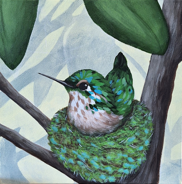 Nesting Hummingbird by Jane Thuss, Image 1.