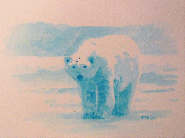 Polar Bear on the Ice by Jane Thuss