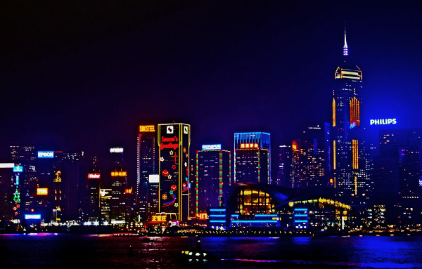 Hong Kong Skyline by Rochelle Berman