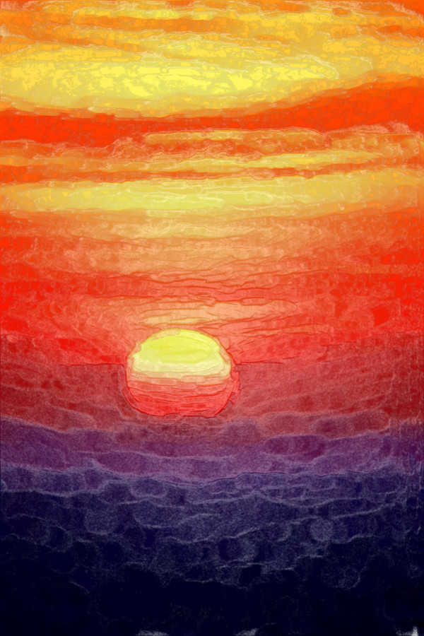 Sunset over Gilbraltar by Rochelle Berman